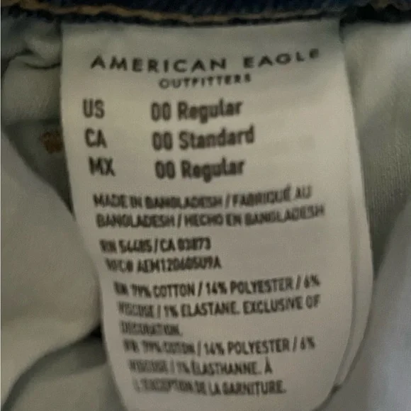 American Eagle Blue Jeans Size 00 - Picture 4 of 4
